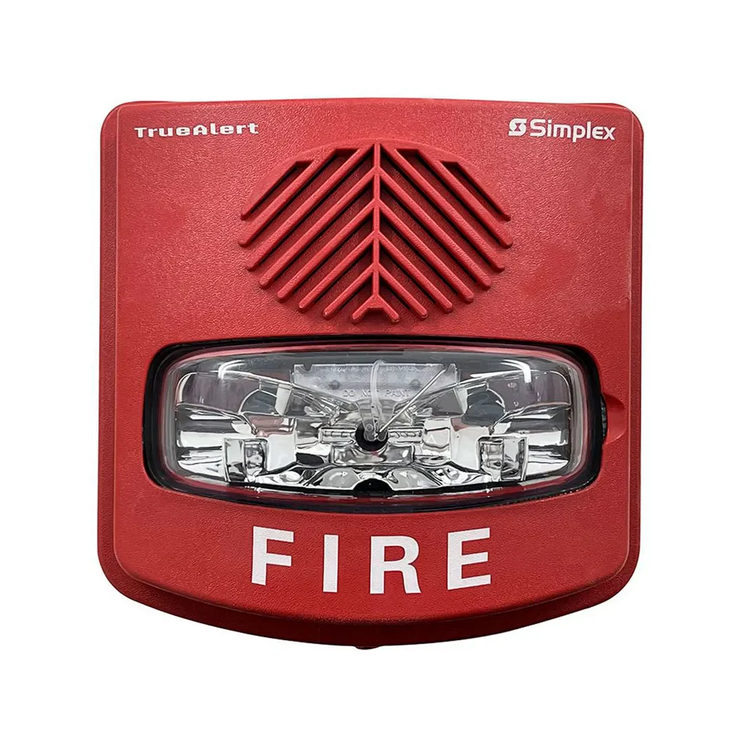 49AV-WRFO | Sirena con estrobo | Direccionable | Pared | Rojo “Fire” | WeatherProof